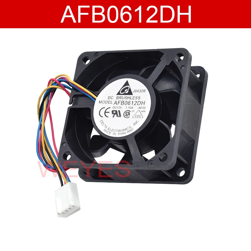 

Brand New AFB0612DH DC12V 1.10A Four Lines Cooling Fan For DELTA 60x60x25MM 6025