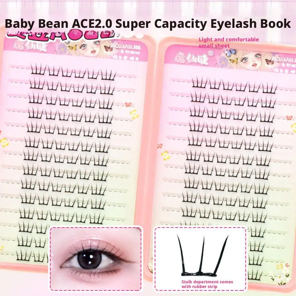 ขนตาปลอมแบบ DIY รูปอุ้งเท้าแมวสุดน่ารัก สไตล์เกาหลี สำหรับแต่งหน้าแบบธรรมชาติ พร้อมอุปกรณ์แต่งหน้าแบบ DIY ขนาดใหญ่