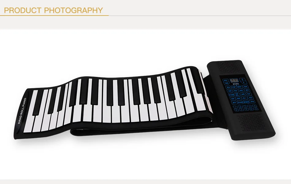 Silicone 88 Key Intelligent BT Connection Portable Professional Piano Roll up Hand Roll Piano Folding Soft Electron Keyboard