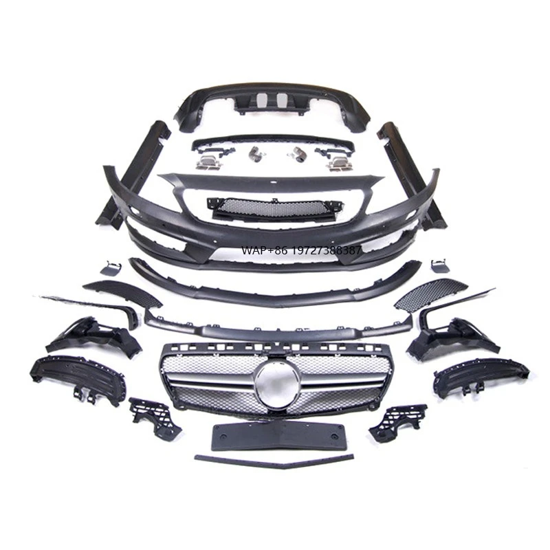 A Class W176 A45 Style Body Kit for A Class W176 A180 A200 A250 A260 2013-2016 Car Parts Facelift Accessories 2