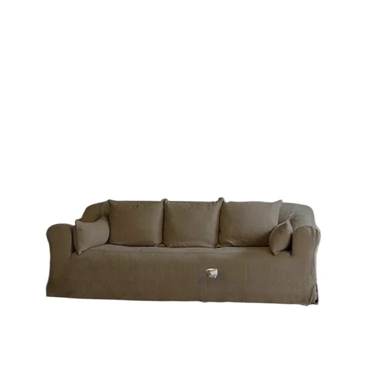 

Fabric sofa living room small apartment Japanese-style multi-person removable and washable sofa bed and breakfast loft