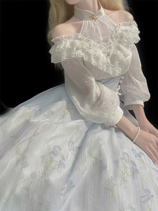 2023 Summer  Even Party Formal Dress Office Lady French Elegant Vintage Midi Dress Women Floral Lolita One Piece Dress Korean