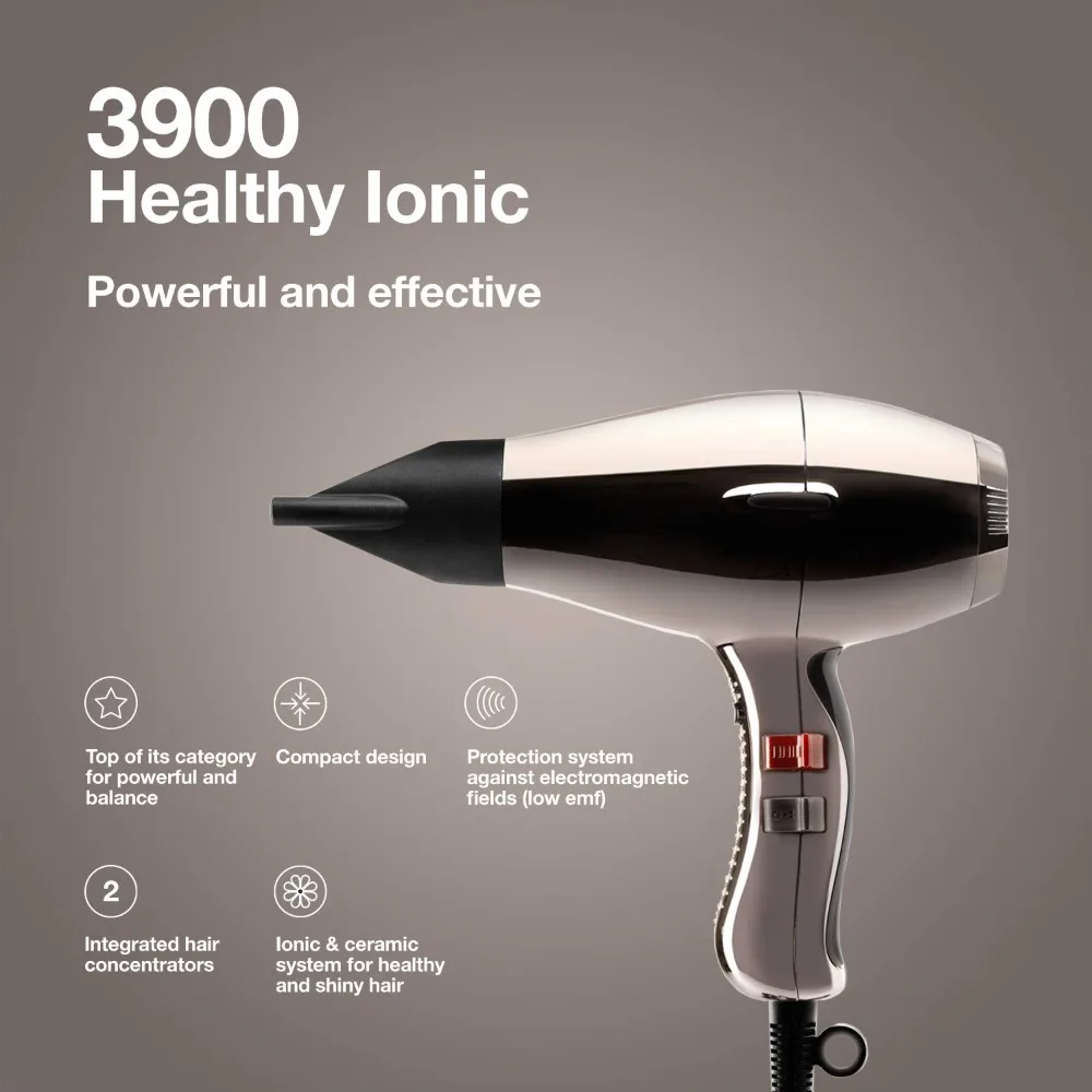 3900 Healthy & Light Ionic Professional Dryers, Lightweight with 2 Concentrators Included, Multiple Color Options