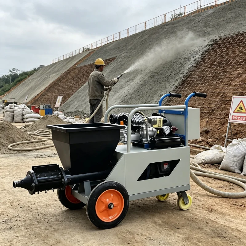 Diesel Electrical Wall Paint Sprayer Machine Portable Mortar Spraying Machine Plaster Cement Mortar Sprayer