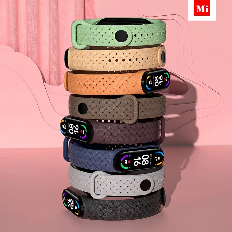 Xiaomi Mi Band 7 NFC対応 カーボンファイバーストラップ リストバンド スマートウォッチ MIband 5 シリコンブレスレット correa Mi Band 4 5 3 6 アクセサリー