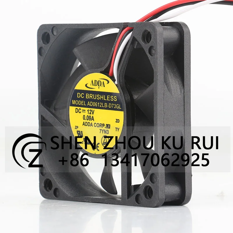 

Новый вентилятор охлаждения ADDA DC 12V 0.09A 3-проводной бесшумный инверторный AD0612LB-D73GL 6015 60X60X15MM 6CM