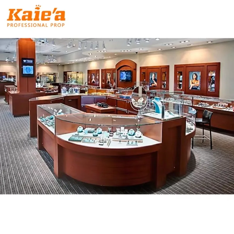 Stainless Steel Jewelry Display Counter Metal Jewelry Shop Display Furniture Jewelry Shop Showcase
