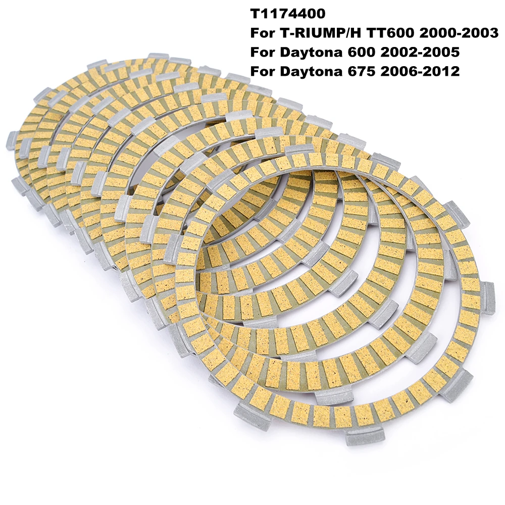 

Motorcycle Clutch Disc Clutch Friction Plate For TRIUMPH Daytona 600 2002-2005 TT600 T1174400 Daytona 675 2006-2012 TT 600