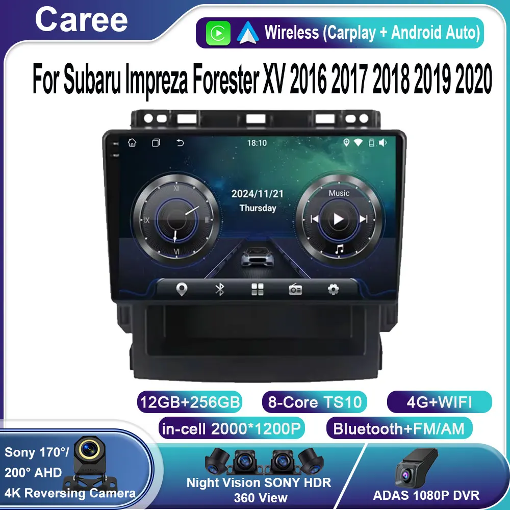 

Android Auto For Subaru Impreza Forester XV 2016 2017 2018 2019 2020 Car Radio Stereo CarPlay Car Multimedia Player QLED 5G WIFI