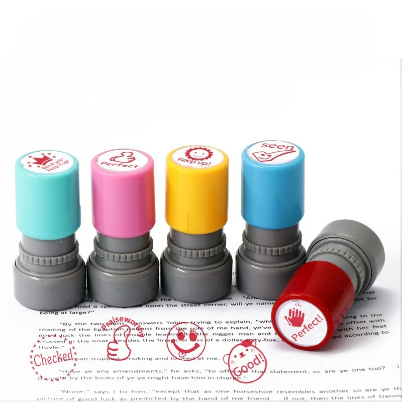 English Comments Photosensitive Seals Preschool Students Primary School Students Encourage Children's Cartoon Gifts