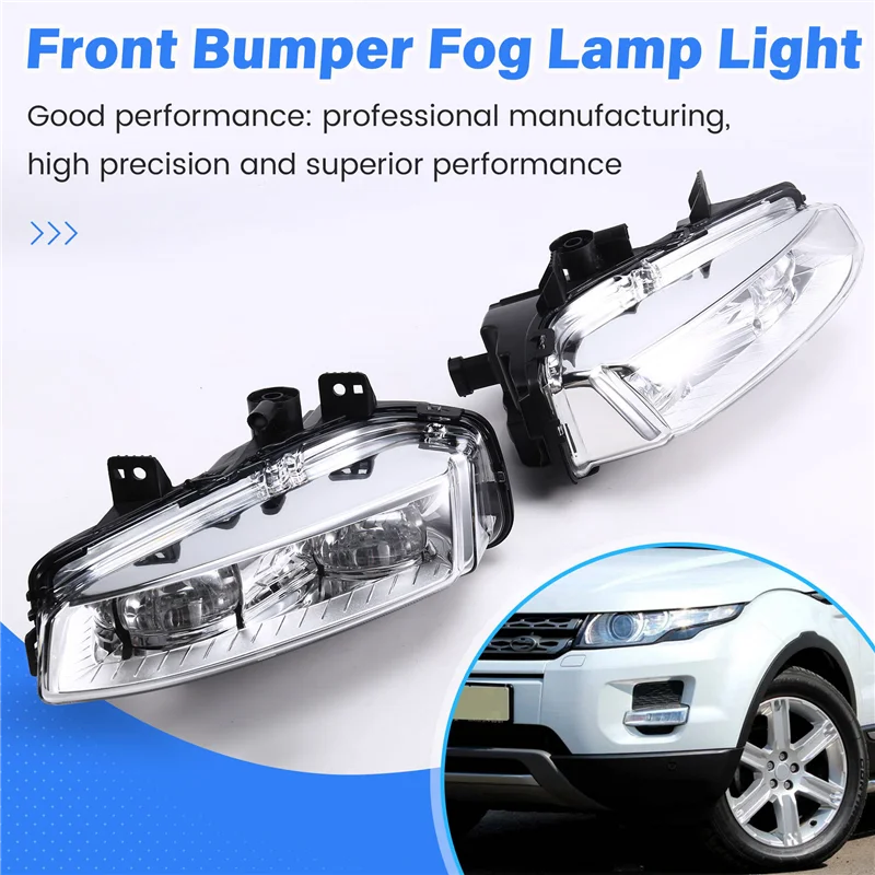 

A17R-Car Front Bumper Fog Lamp Light LR026089 LR026090 For Land Rover Range Rover Evoque 2011-2015