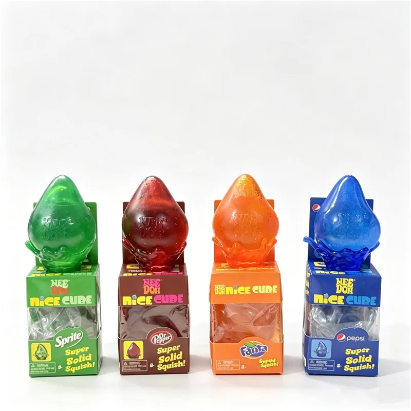 Needoh Cube Drip Fidget Sensory Toy Maltose TPR Mello Mallo Snow Ball Press Doh Change Color Relief Anxiety Focus Calm Down Gift