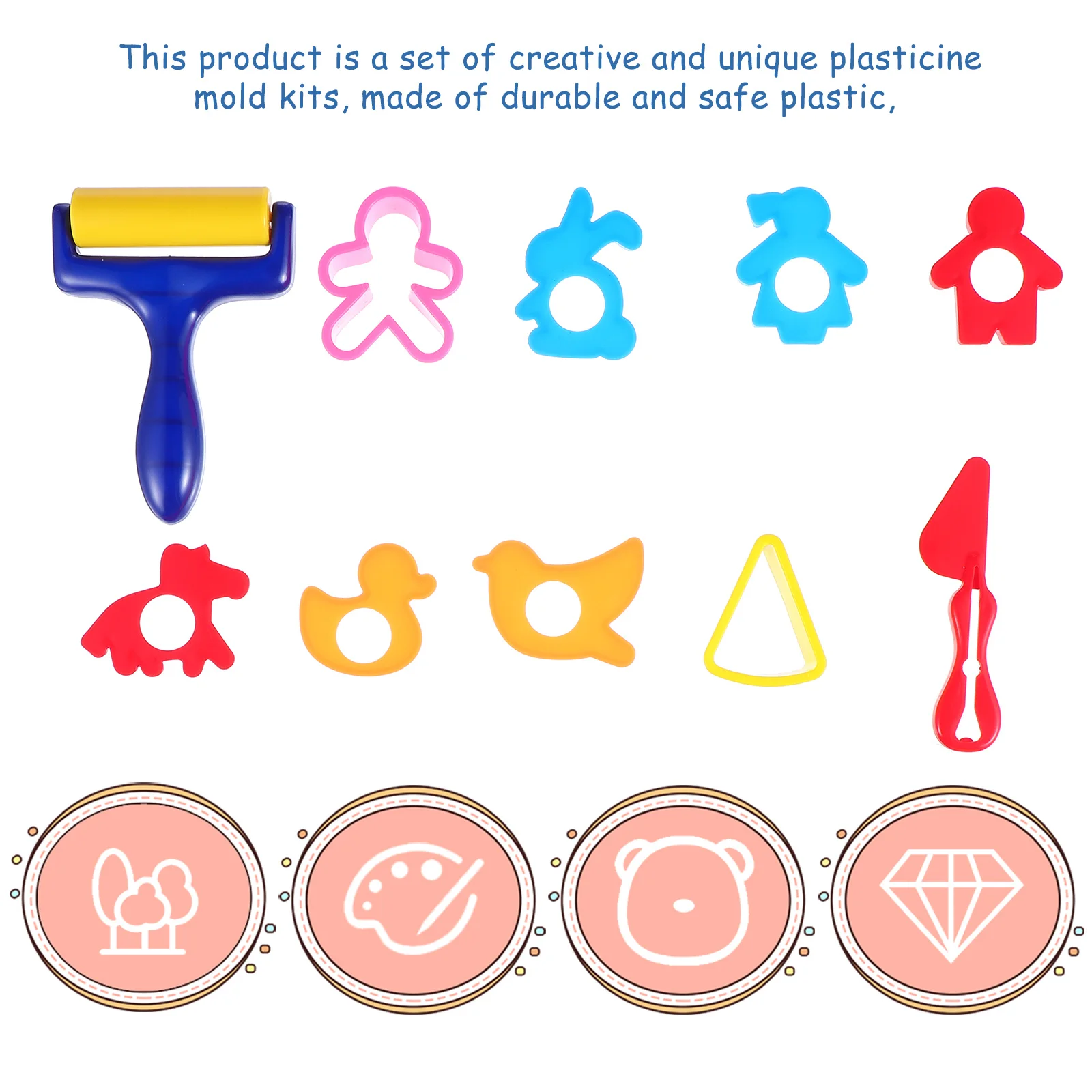 18 قطعة قالب حيوان لون الطين الاطفال يدوية المعكرونة صياغة أداة مشرق تصميم بسيط تحسين التمييز الخيال