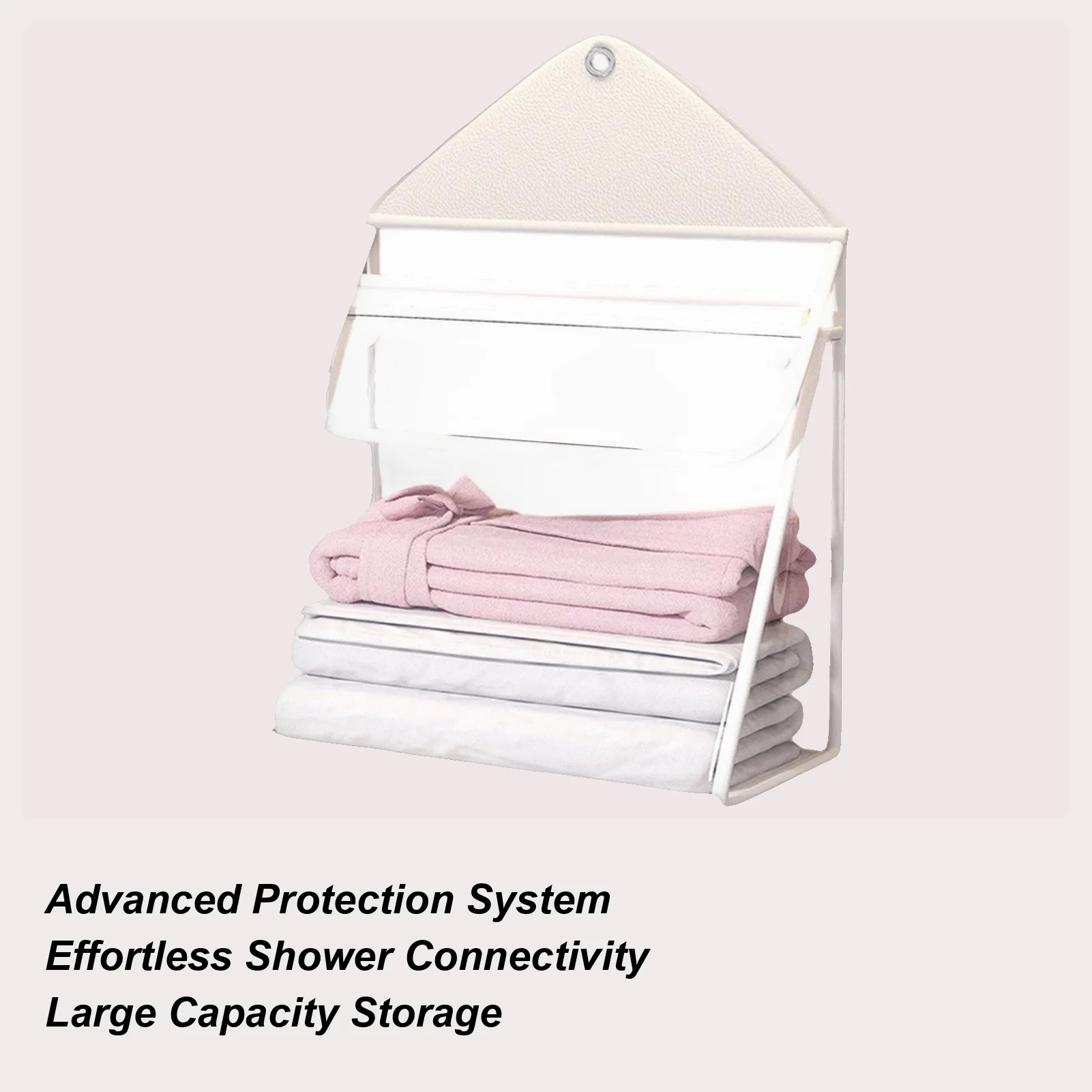 

Bathroom Clothes Hamper Clean Clothes Basket Waterproof PVC Transparent Case With Touchscreen Pouch For Men Women Mobile