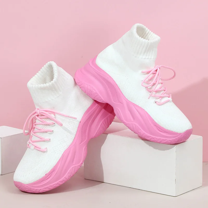 Thick Soled Socks Women's Shoes Comfortable Breathable Casual Sports Single Shoes Fashion Matching Outdoor Shoes image 2