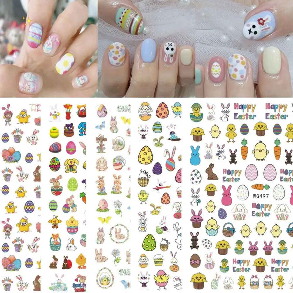 Fashion Easter Egg Nail Art Decor Sticker Nail Art Sticker Lightweight  DIY Manicure