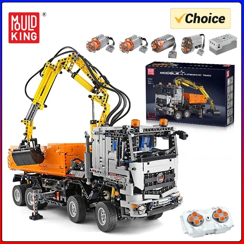 قالب الملك 19007 ألعاب السيارات التقنية التطبيق و RC بمحركات هوائية Arocs نماذج من الشاحنات اللبنات الطوب الاطفال هدية الكريسماس #1
