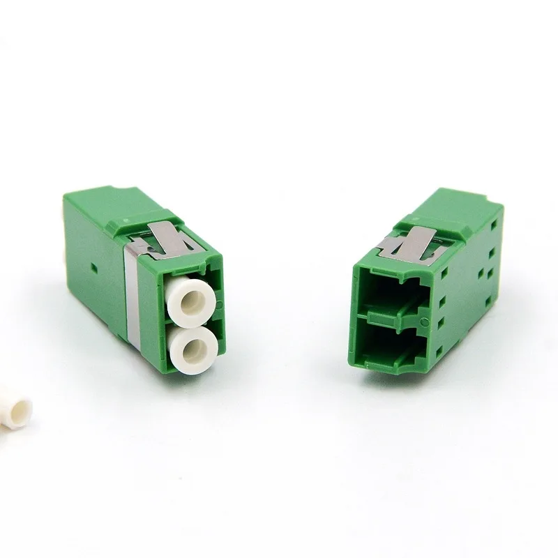 Imagem -04 - Adaptador Duplex lc Flangless Acoplador de Fibra Óptica sem Orelha um Corpo tipo il 0.2db Earless sm mm Om3 Om4 Om5 Apc 100 Pcs