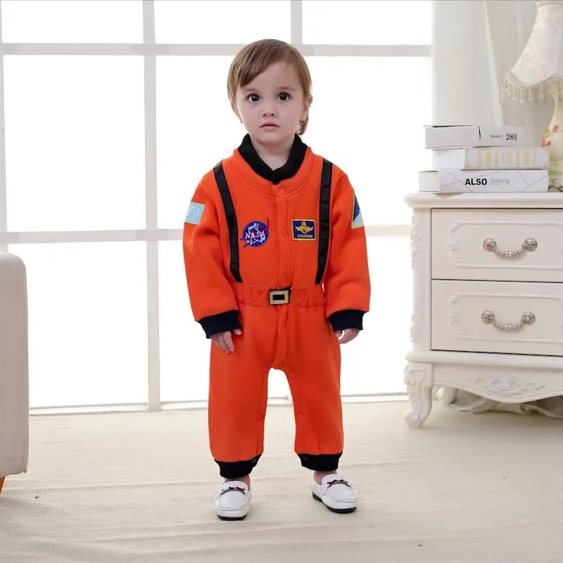 Bambini carino astronauta Costume Cosplay tuta spaziale pagliaccetti per neonati maschi ragazza bambino neonato Halloween festa di compleanno