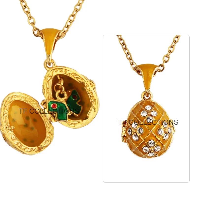 YAFFIL Multi Color Enamel Pendant Necklace With Embedded Diamonds, Adjustable, Ideal For Gift Giving On Special Occasions