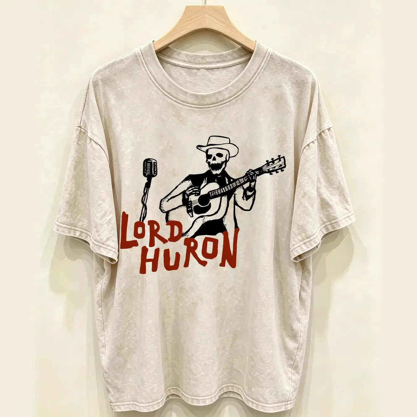 washed T Shirt vintage lord huron new long sleeves vintage Washed Breathable Unisex graphic Stylish Soft streetwear Casual