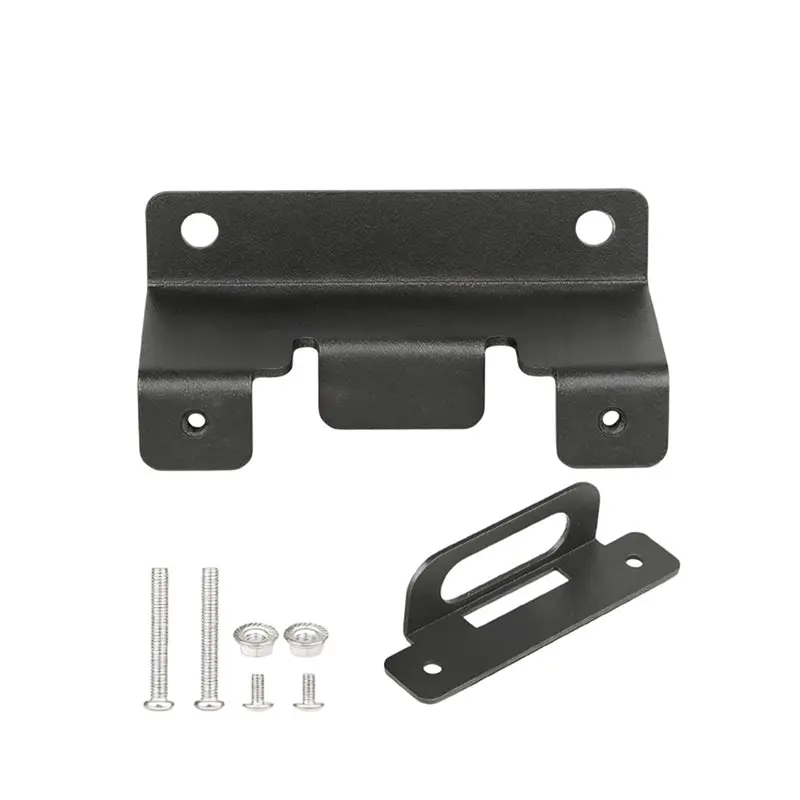 

【HAPPY】Rust-Proof 4-Pin Plug Holder, Black Oxide Steel 4 Way Flat Trailer Wiring Harness Mounting Bracket For Vehicle-Side