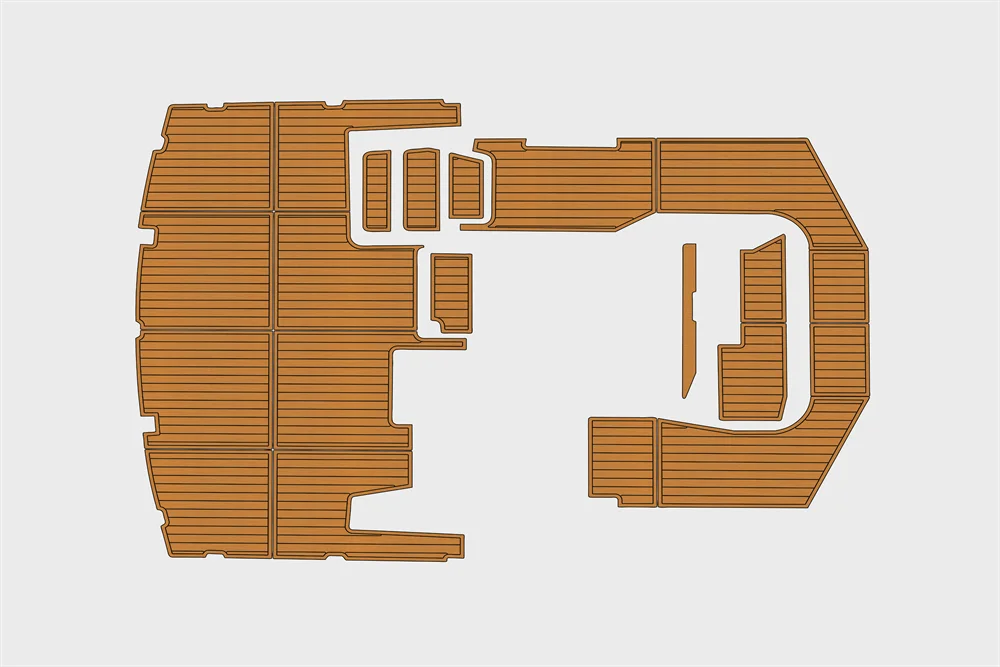 Eva foam Fuax teak seadek marine floor For 1990-1991 Carver 3807 Aft Cabin MY Cockpit 1/4