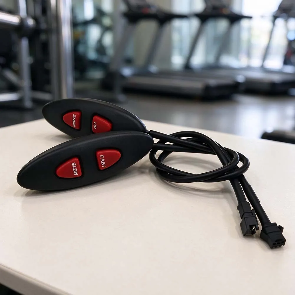For SOLE N110007A Compatible Handrail Button Kit Left Right for Treadmill Speed Incline Control 15cm Black Plastic Red