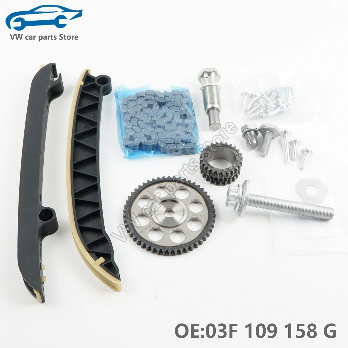 New 03F109158G 03F198158B For AUDI A1 A3 BEETLE POLO 6R VW GOLF 6 TOURANVW 1.2 TSI Timing Chain Kit 03F198158B Genuine