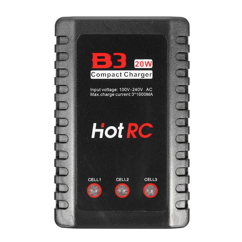 5 uds HOTRC IMAX B3 20W 1.6A batería cargador de equilibrio compacto eléctrico RC Drone helicóptero Quadcopter 2S 3S 7,4 V 11,1 V eléctrico para
