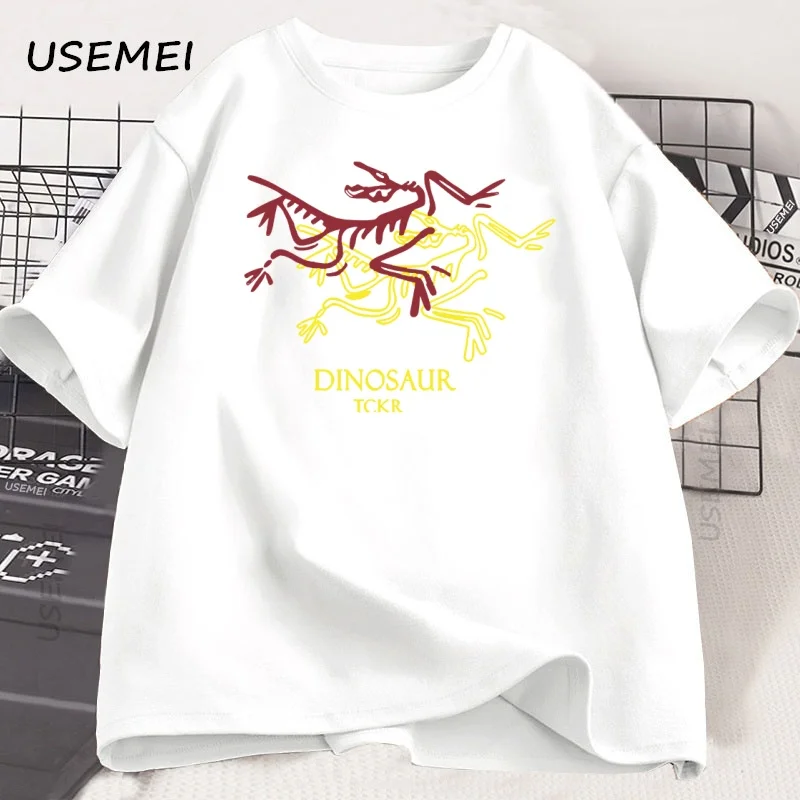 

Funny Dinosaur T-shirt for Men Women Casual Funny T Shirts Cotton Short Sleeve Tee Clothes Hip Hop Oversize Tops Loose Clothes