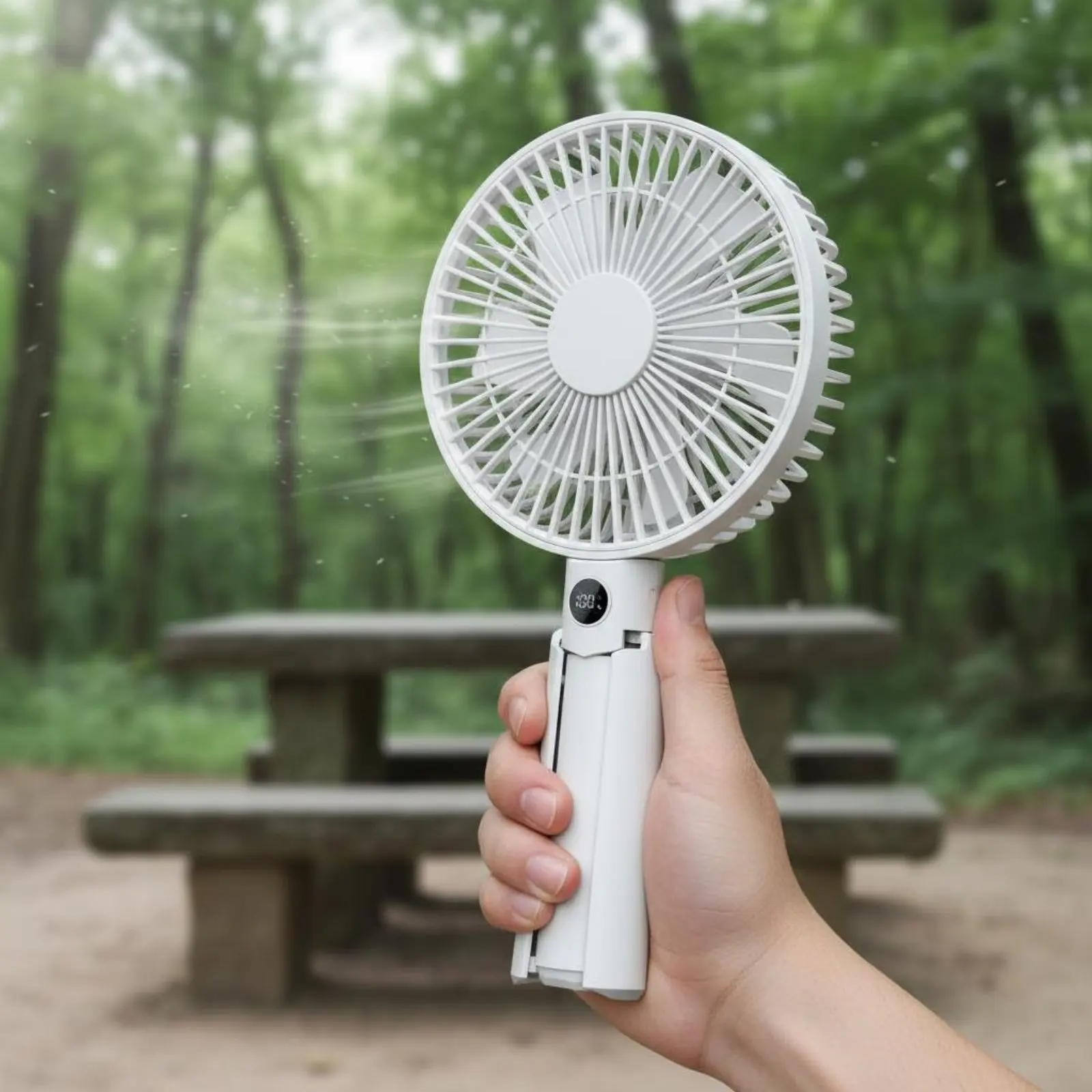 

Вентилятор для кемпинга, легкий, складной, ручной, для индивидуального охлаждения, с регулируемым углом наклона, бесшумный, для путешественников