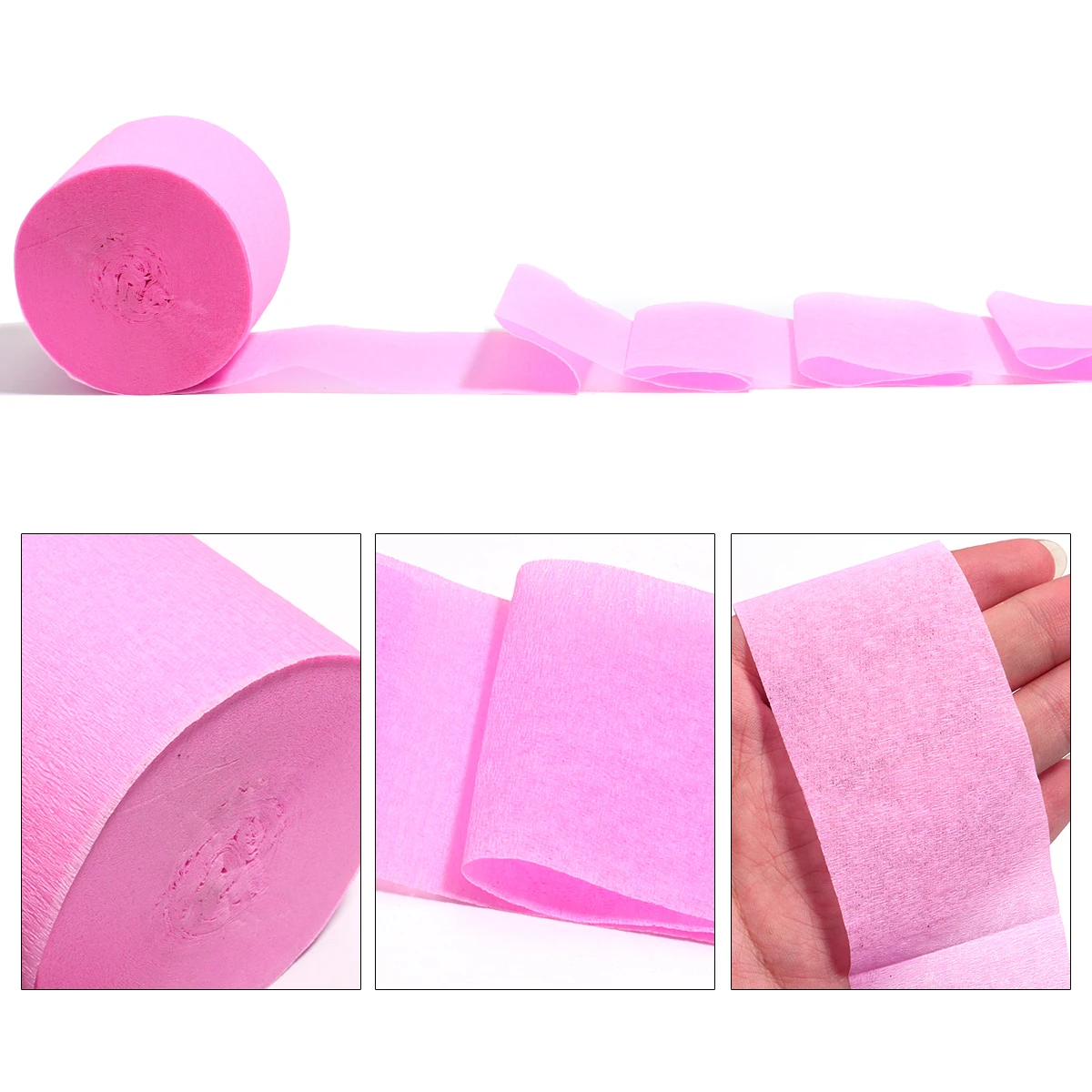 4.5x2500cm Colored Crepe Paper Roll Origami Crinkled Crepe Paper Craft DIY Flowers Decoration Gift Wrapping Paper Craft