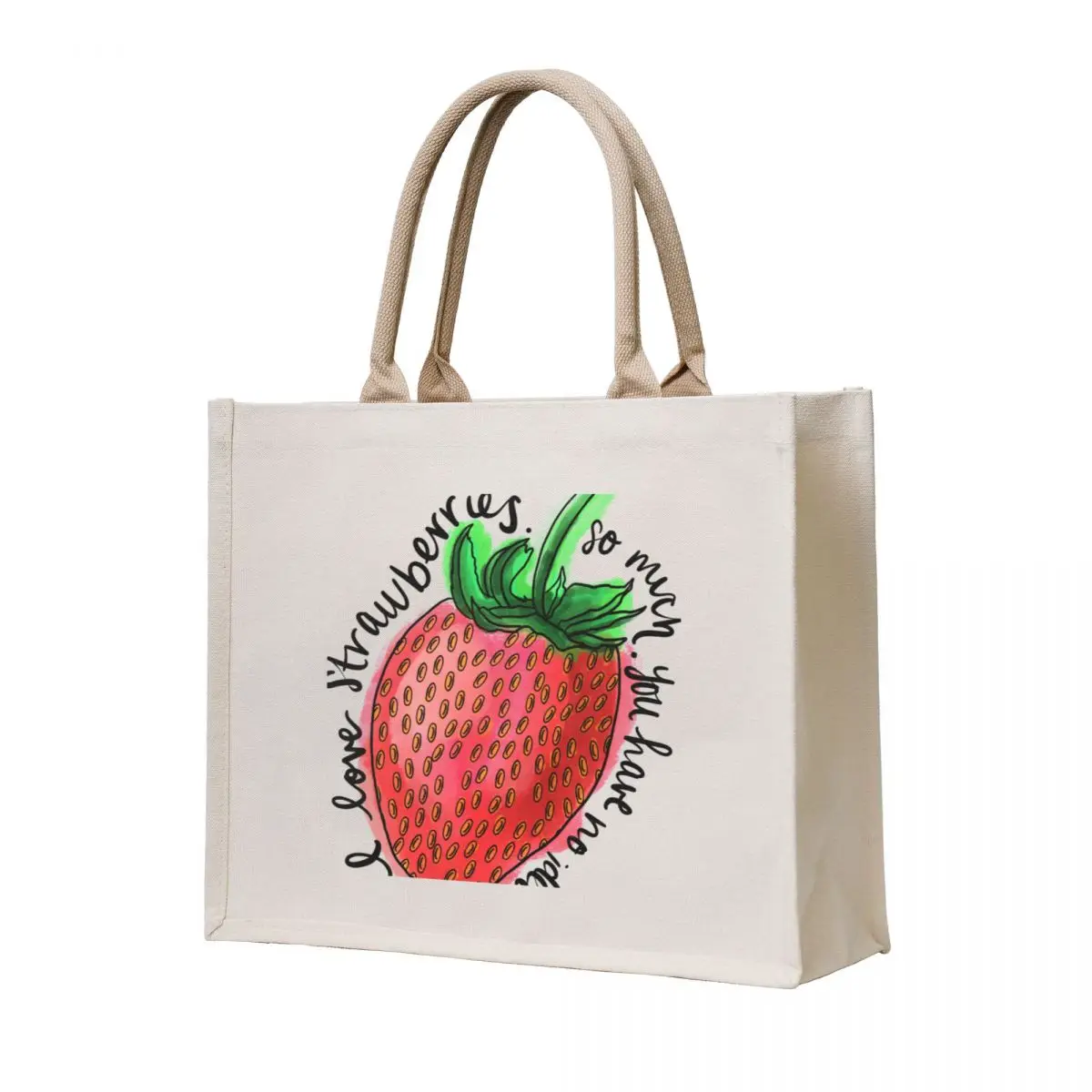 

I love strawberries. So much. You have no idea. Tote Bag bags for women Women's handbag Candy bags shopping bags foldable
