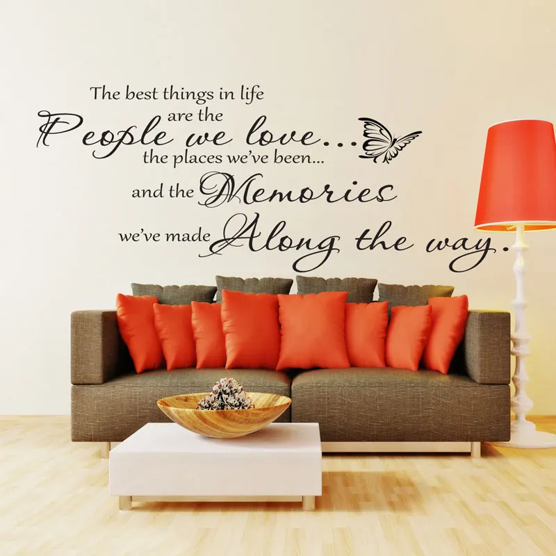 

The Best Things In Life Wall Sticker Quote Vinyl House Home Decor Living Room Bedroom Decals Interior Design Text Wallpaper 4147