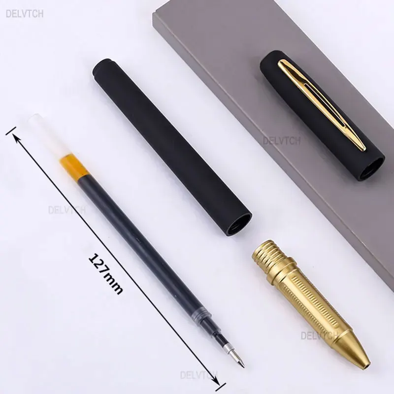 2/4/8/10/20/30/50Pcs Large Capacity Black Ink Gel Pen 0.5 0.7 1.0 Tip Refill Matte Handle Business Signature Writing Stationery