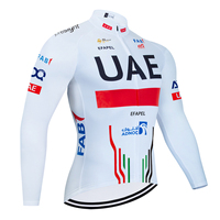 2025 White UAE  Winter Cycling Jackets Men Women Fashion Ropa Ciclismo Thermal Fleece Warmth Bike Maillot Jersey