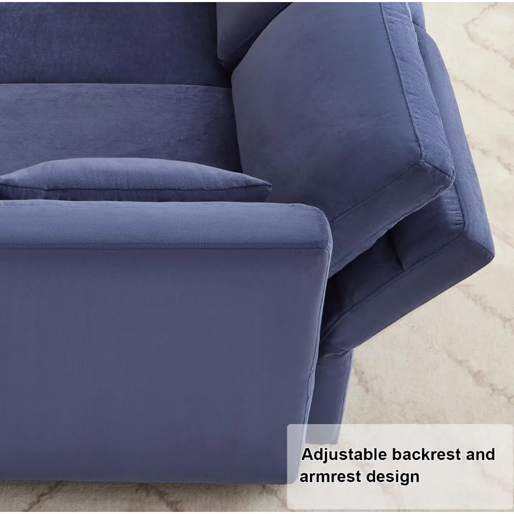 Canapé de rangement modulaire en tissu sans accoudoirs, canapé sectionnel central avec dossier inclinable, 25,19 x pour sièges confortables