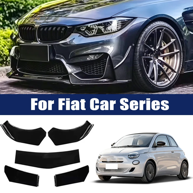 Kit de 5 piezas para el parachoques delantero, alerón divisor de ABS para Fiat 500, Panda, Tipo, Ducato, Doblo, Fiorino, Palio, Siena, Strada