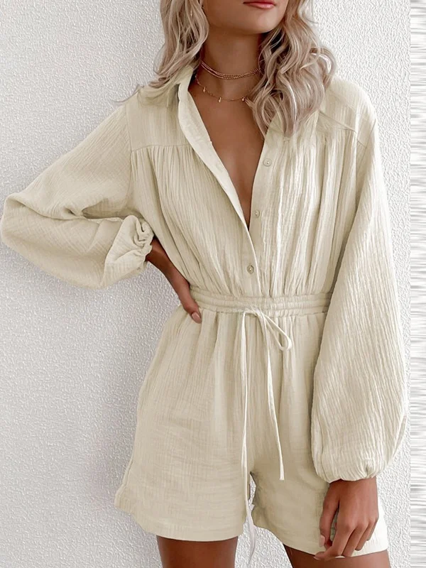 

Женский повседневный кардиган-комбинезон из полиэстера с длинными рукавами, свободного кроя, на одной пуговице, с завышенной талией и брюками-стрейч