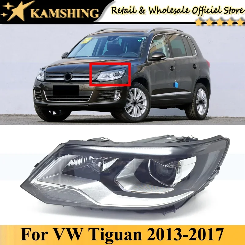 

Kamshing For VW Tiguan 2013 2014 2015 2016 2017 Front Bumper Head Light Lamp Head Lamp Light Headlamp