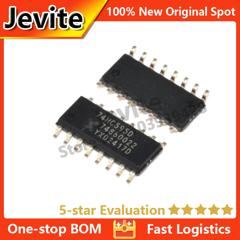 

Jevite 100% New Original electronics Controller IC 10 units/lote 74HC595D SMD SOP-16 SOIC-16 8-Bit Serial Register Chip