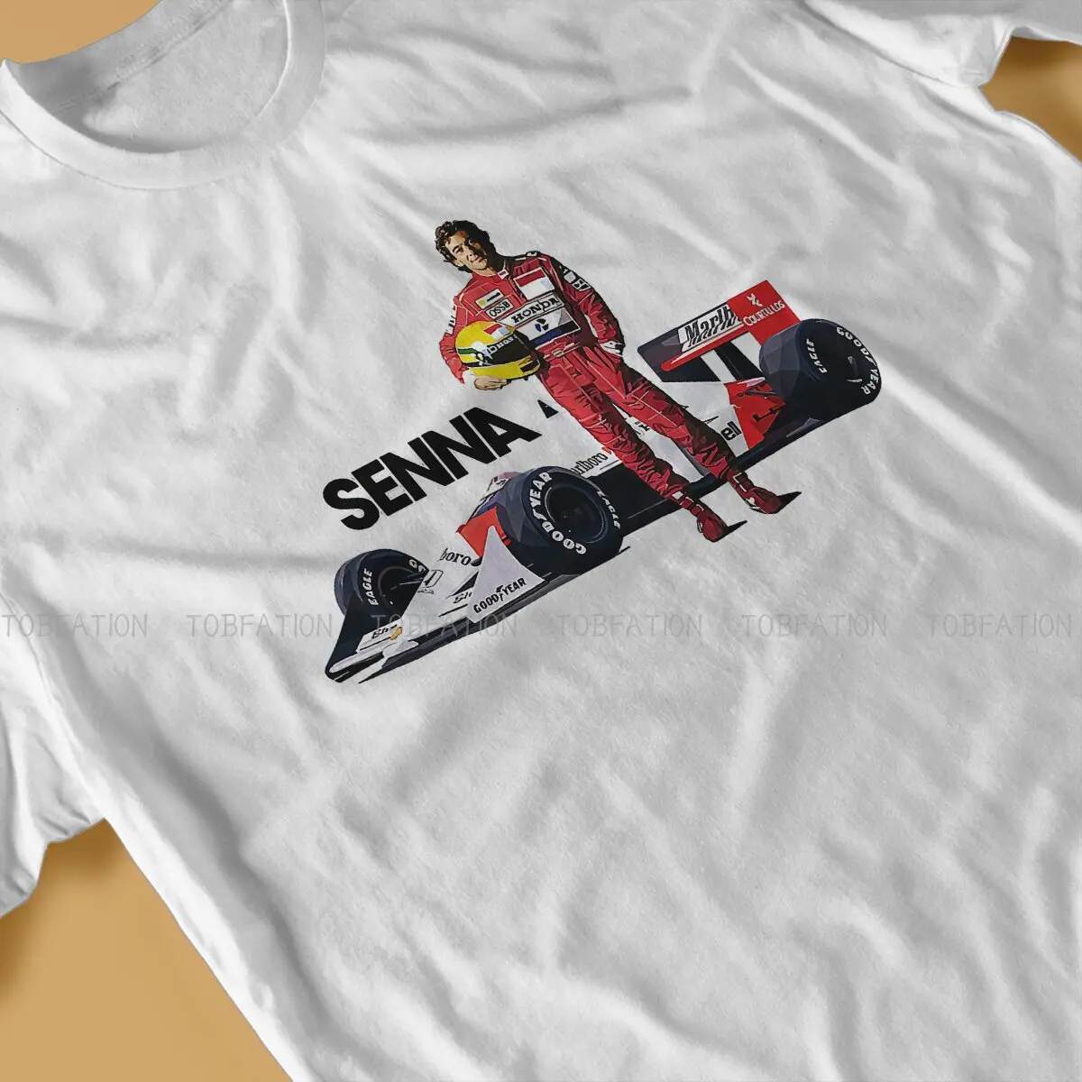 Ayrton Senna F1 Race Raer TShirt for Men Sennaaa  Basic Casual Tee T Shirt Novelty New Design Fluffy