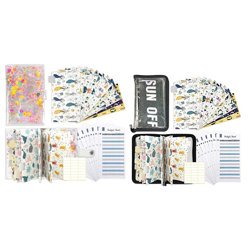 

A6 Binder Budget Money Organizer With 12 Cash Envelopes, Cash Envelopes For Budgeting Money Saving Binder