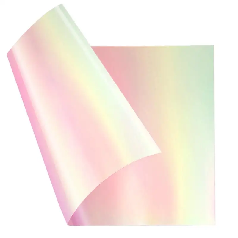 20pcs Cellophane Wrap Paper Iridescent Film Colored Packing Film For Diy Wrapping Flower Rainbow Effect Iridescent Tissue Paper