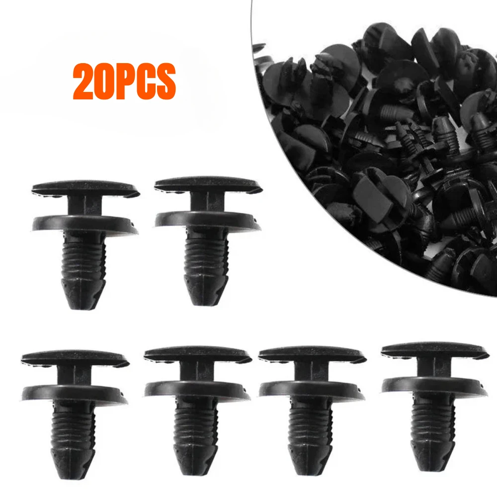 

20pcs Auto Fastener Black Plastic Interior Clip Car Push Type Rivet Retainer Bumper Fender Fixed Clamp for Peugeot Citroen