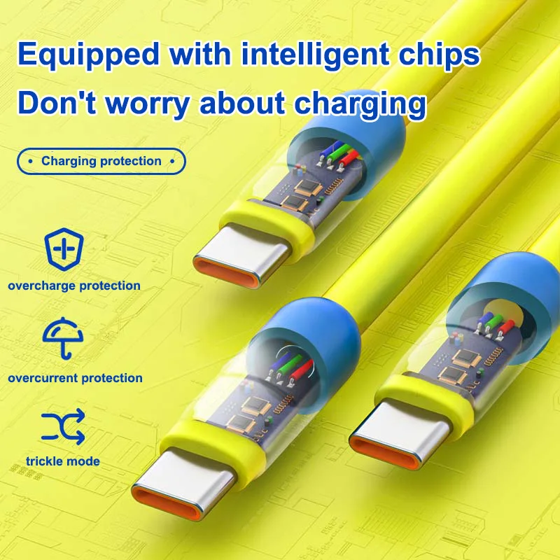 Fast Charging Cable Type C Micro Usb Intelligent Chips Protect Mobile Phone Accessories For Iphone 14 Xiaomi Realme Oppo Oneplus