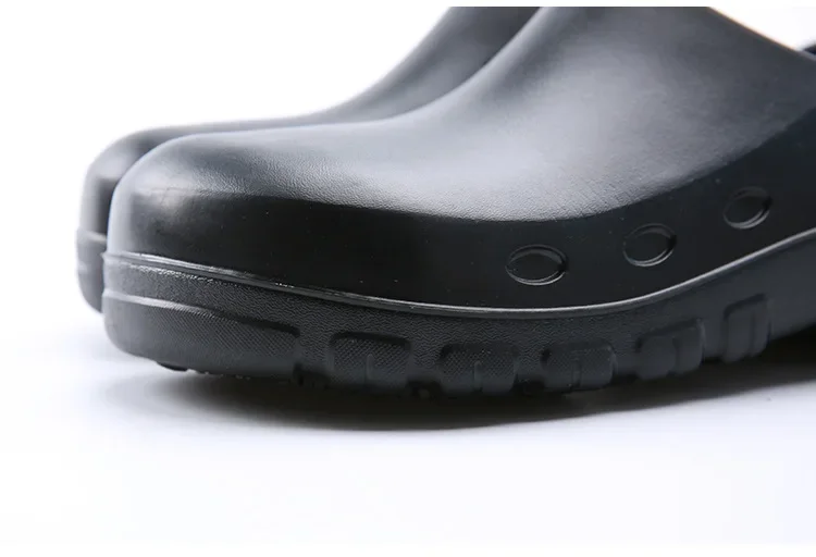 Chef Shoes Cafeteria Anti Slip Waterproof Anti Impact Aluminum Toe Shoes Hotel Work Shoes Kitchen Safety Shoes