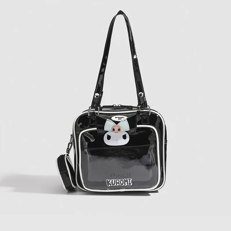 Nouveau sac à bandoulière Kuromi cannelle grande capacité Figure d'anime Patch intérieur téléphone portable cosmétique dessin animé sac de rangement cadeaux