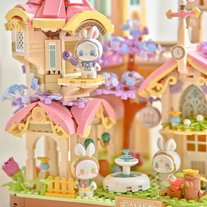 EMMA سيكريت فورست سلسلة اللبنات حلم القلعة الربط نموذج المفروشات المنزلية ألعاب تعليمية هدية عيد الميلاد